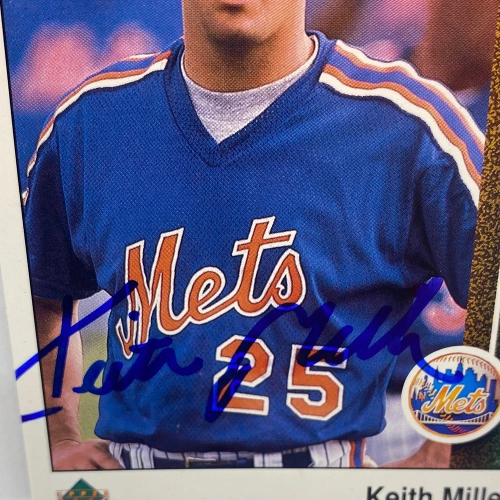 1989 Upper Deck Keith Miller Mets #739 In Person Autograph (079)